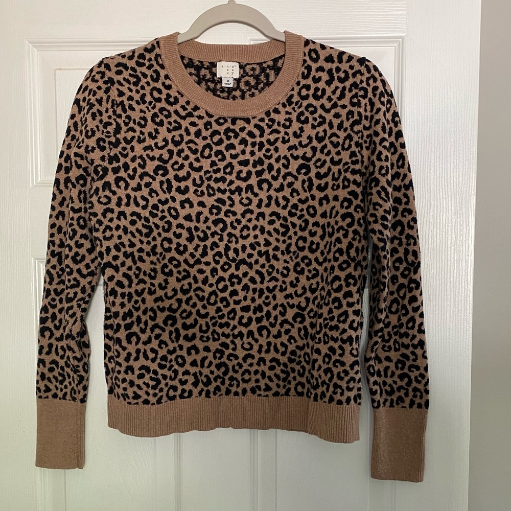A new day leopard print sweater / size medium